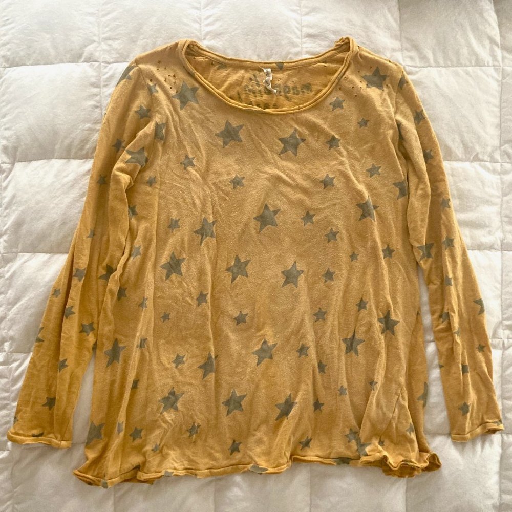 Magnolia Pearl Dylan tee Los Angeles yellow galaxy print